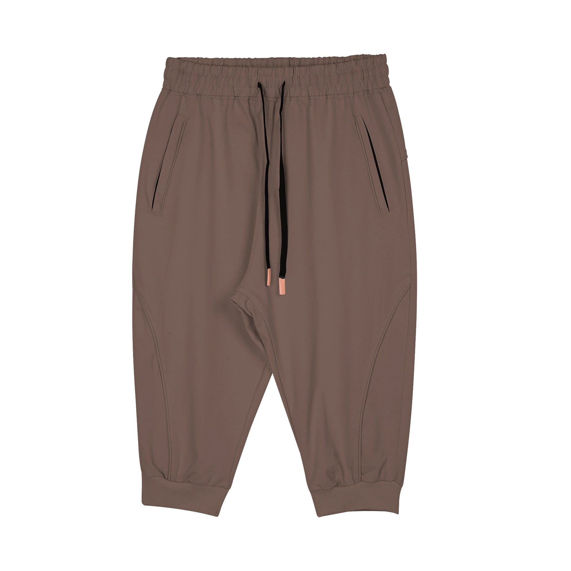 Men’s Cropped Jogger Shorts with Zipper Pockets-thumbmail-13