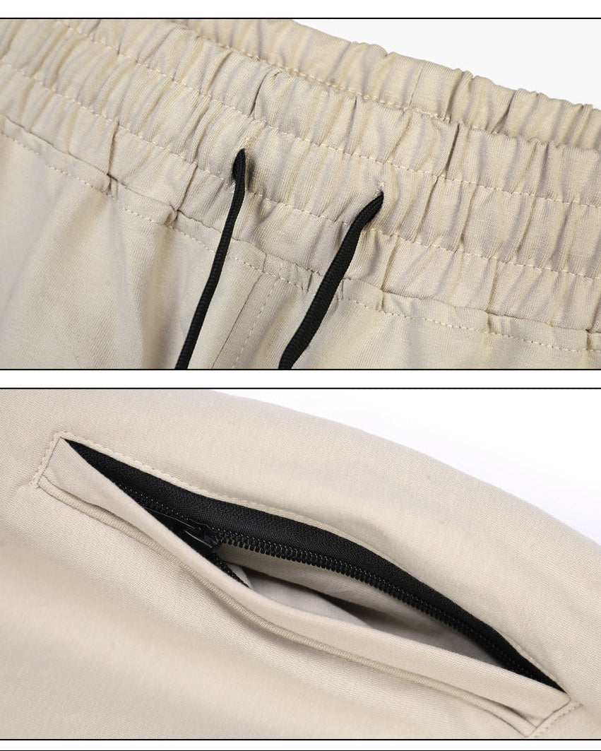 Men’s Cropped Jogger Shorts with Zipper Pockets-thumbmail-20
