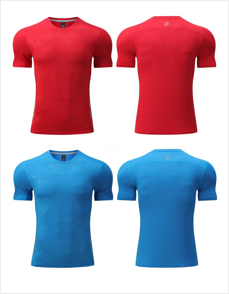 T-shirt d’entraînement pour homme à imprimé camouflage et tissu performant-thumbmail-12