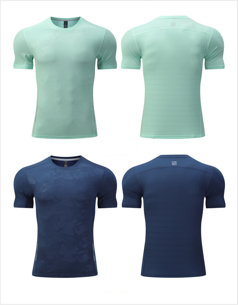 T-shirt d’entraînement pour homme à imprimé camouflage et tissu performant-thumbmail-13