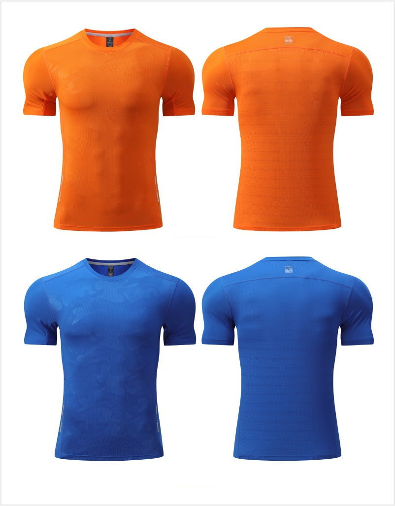 T-shirt d’entraînement pour homme à imprimé camouflage et tissu performant-thumbmail-14