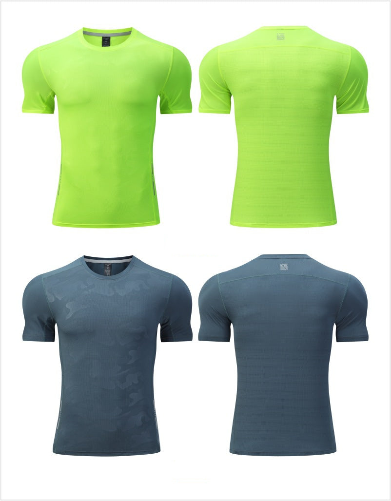 T-shirt d’entraînement pour homme à imprimé camouflage et tissu performant-thumbmail-15