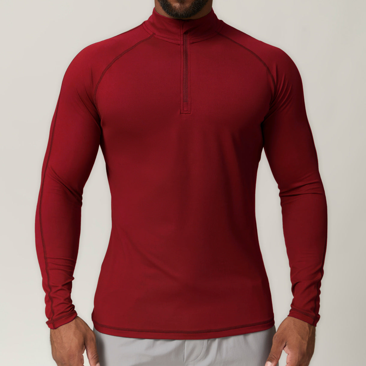 Men's 1/4 Zip Long Sleeve Quick Dry Performance Shirt