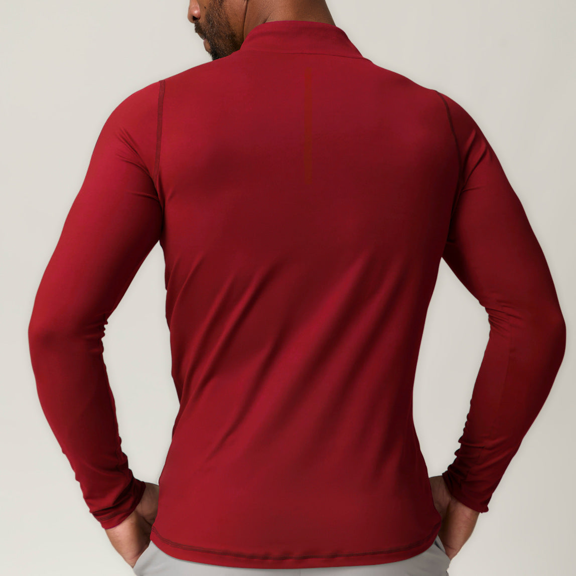 Men's 1/4 Zip Long Sleeve Quick Dry Performance Shirt-thumbmail-4