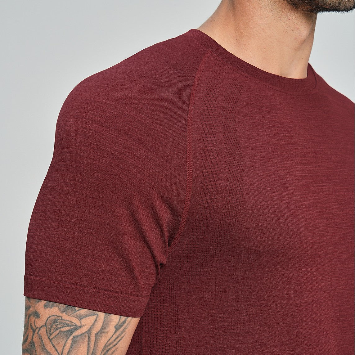 Men's Seamless Quick Dry Short Sleeve Training Shirt-thumbmail-12