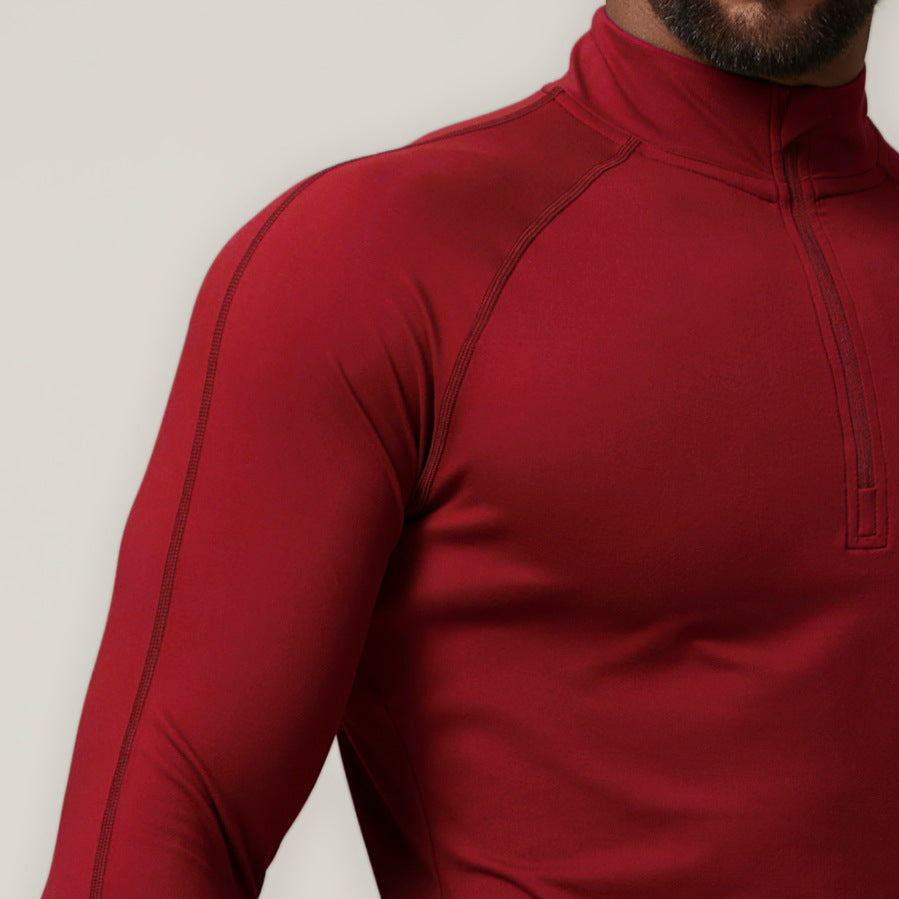 Men's 1/4 Zip Long Sleeve Quick Dry Performance Shirt-thumbmail-5
