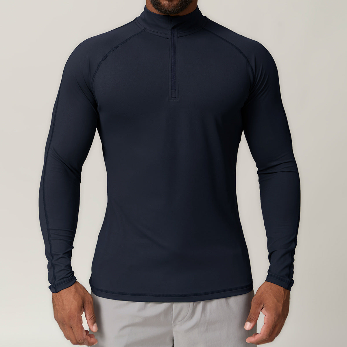Men's 1/4 Zip Long Sleeve Quick Dry Performance Shirt-thumbmail-10