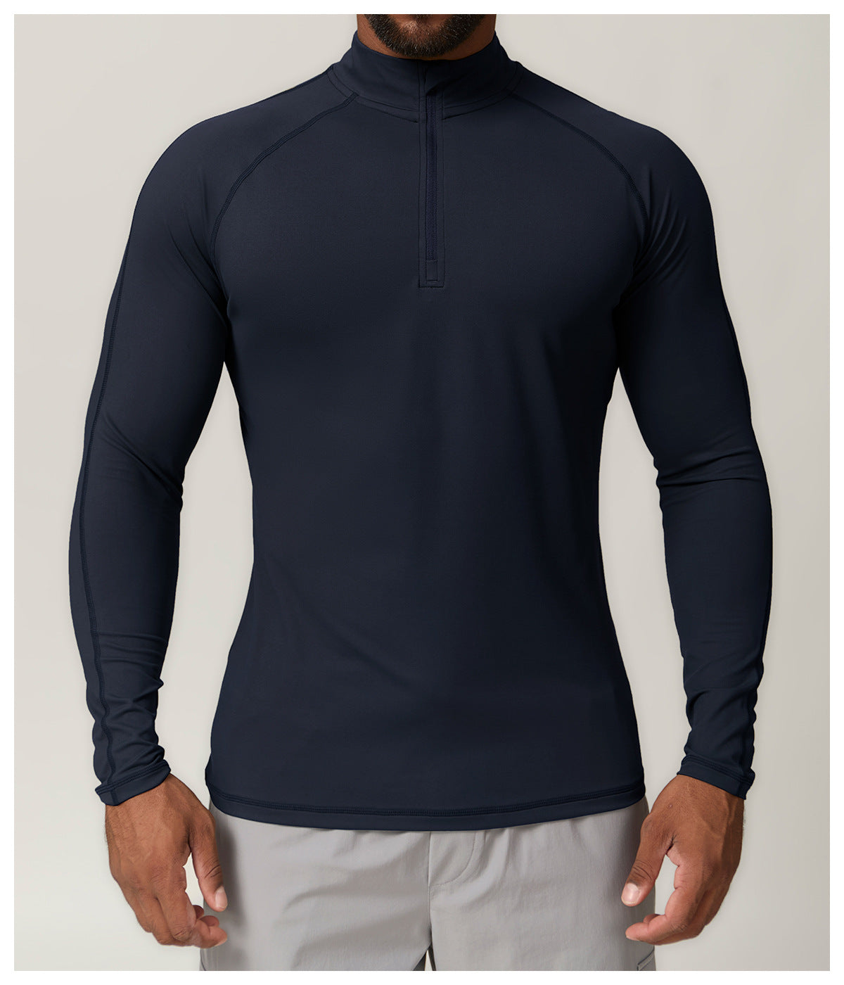 Men's 1/4 Zip Long Sleeve Quick Dry Performance Shirt-thumbmail-14