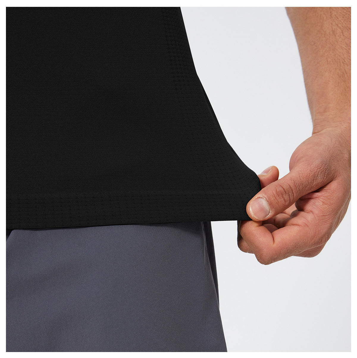 Men's Seamless Short Sleeve Muscle Fit Workout T-Shirt-thumbmail-17