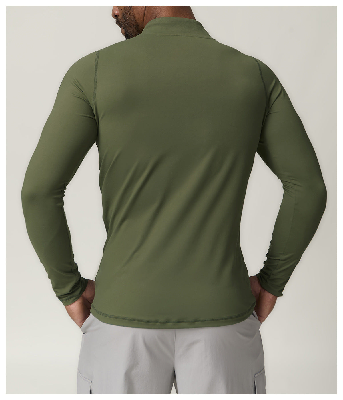 Men's 1/4 Zip Long Sleeve Quick Dry Performance Shirt-thumbmail-19