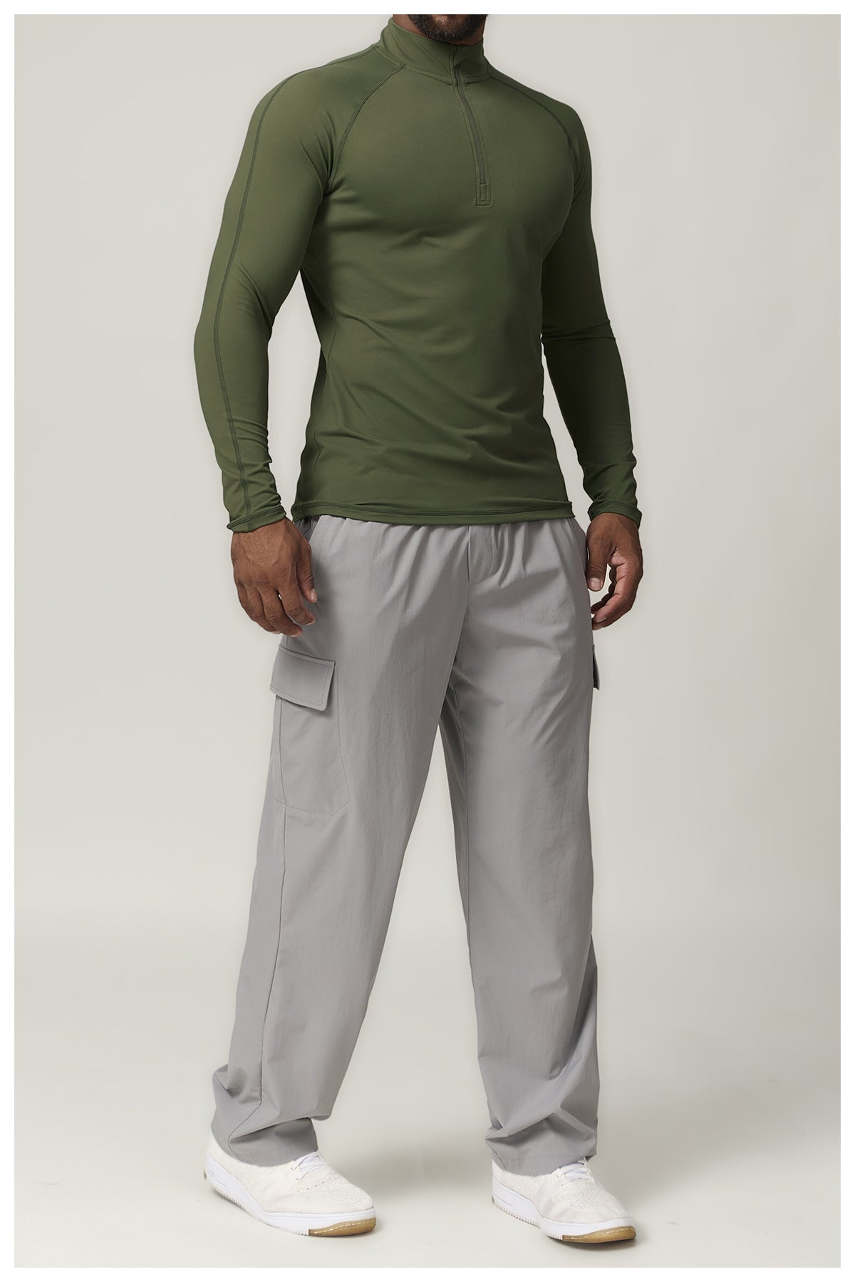 Men's 1/4 Zip Long Sleeve Quick Dry Performance Shirt-thumbmail-21
