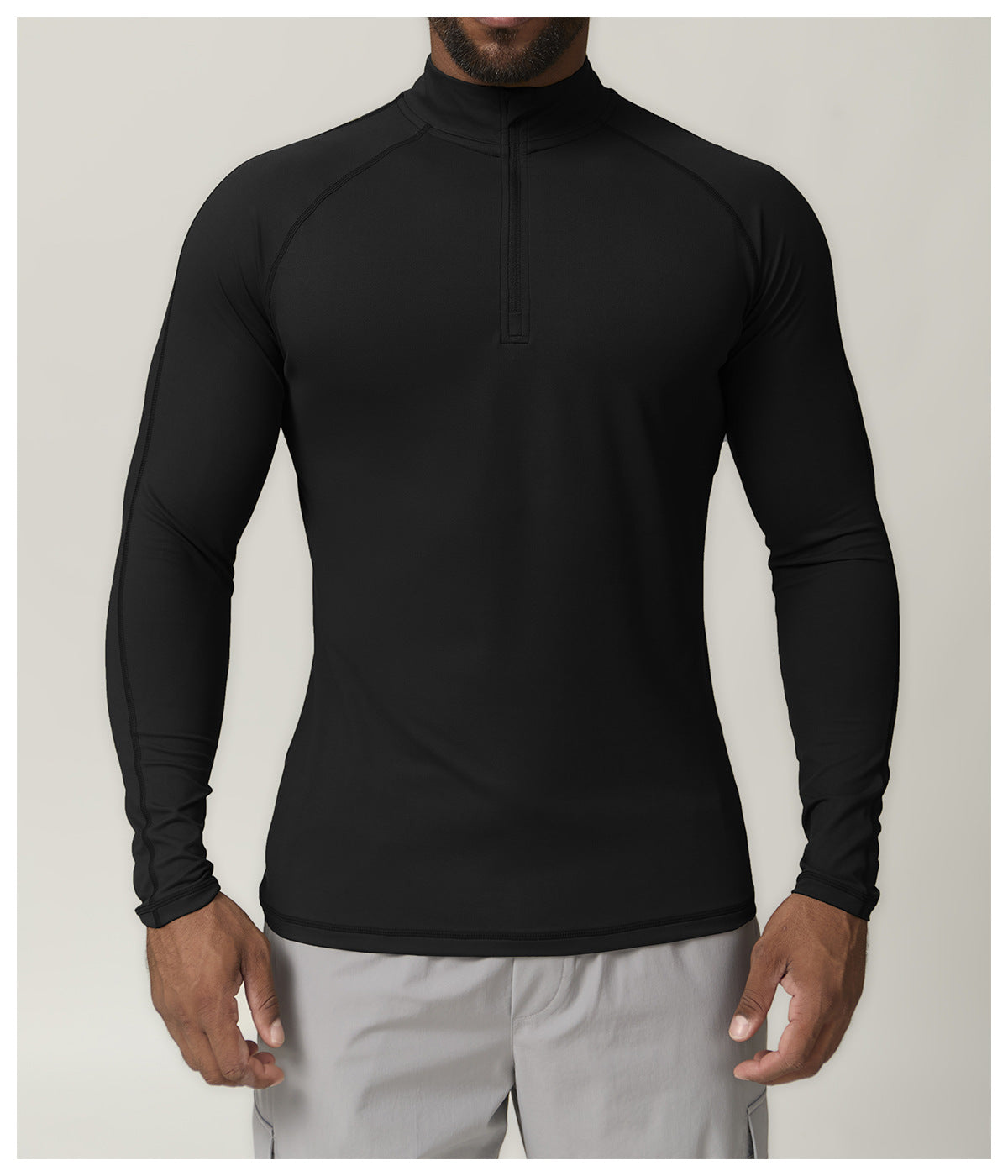 Men's 1/4 Zip Long Sleeve Quick Dry Performance Shirt-thumbmail-22
