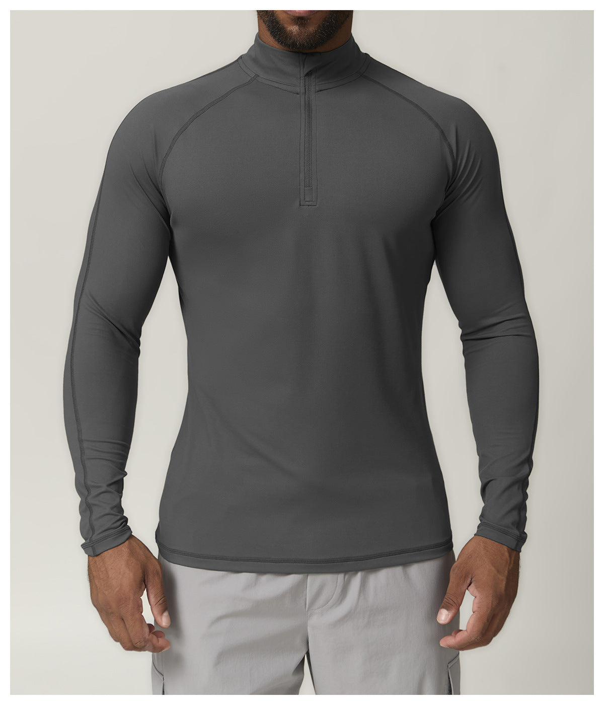 Men's 1/4 Zip Long Sleeve Quick Dry Performance Shirt-thumbmail-26