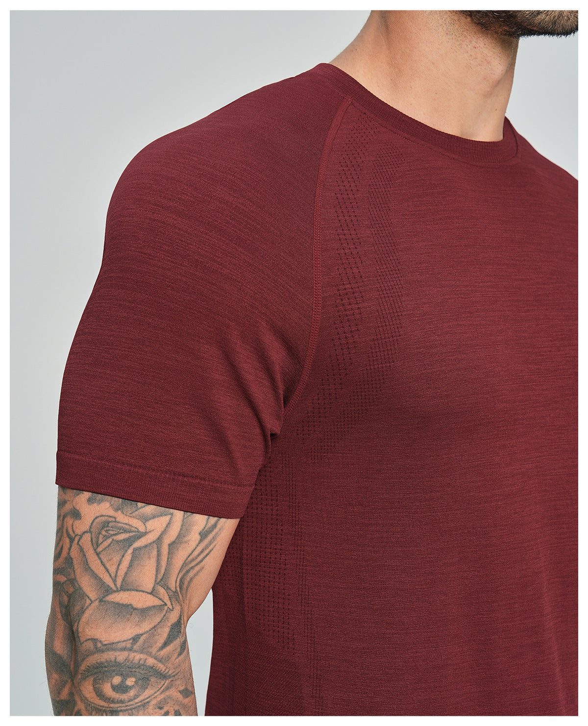 Men's Seamless Quick Dry Short Sleeve Training Shirt-thumbmail-27