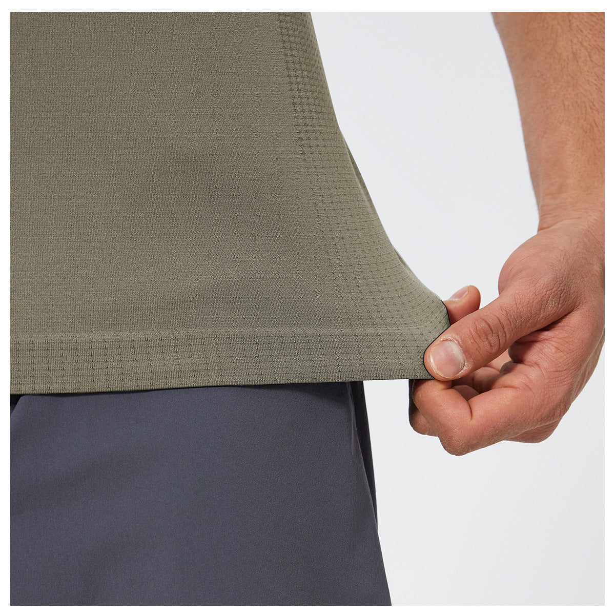 Men's Seamless Short Sleeve Muscle Fit Workout T-Shirt-thumbmail-32