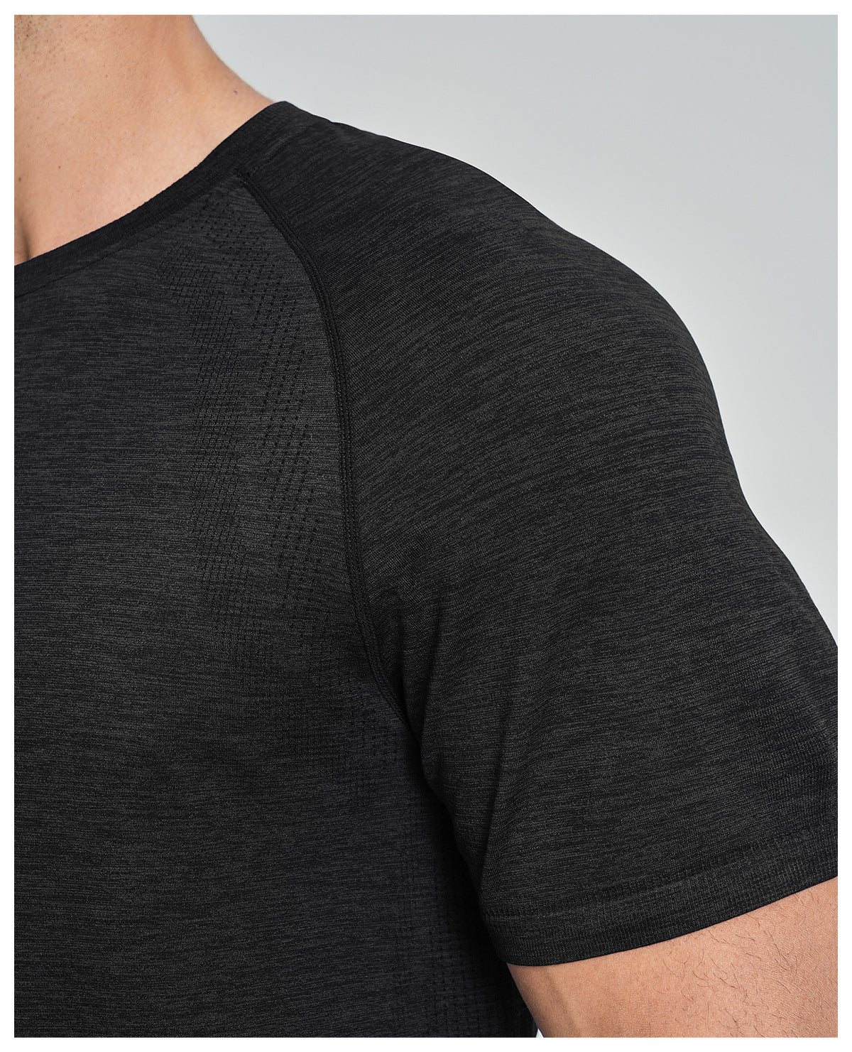 Men's Seamless Quick Dry Short Sleeve Training Shirt-thumbmail-31