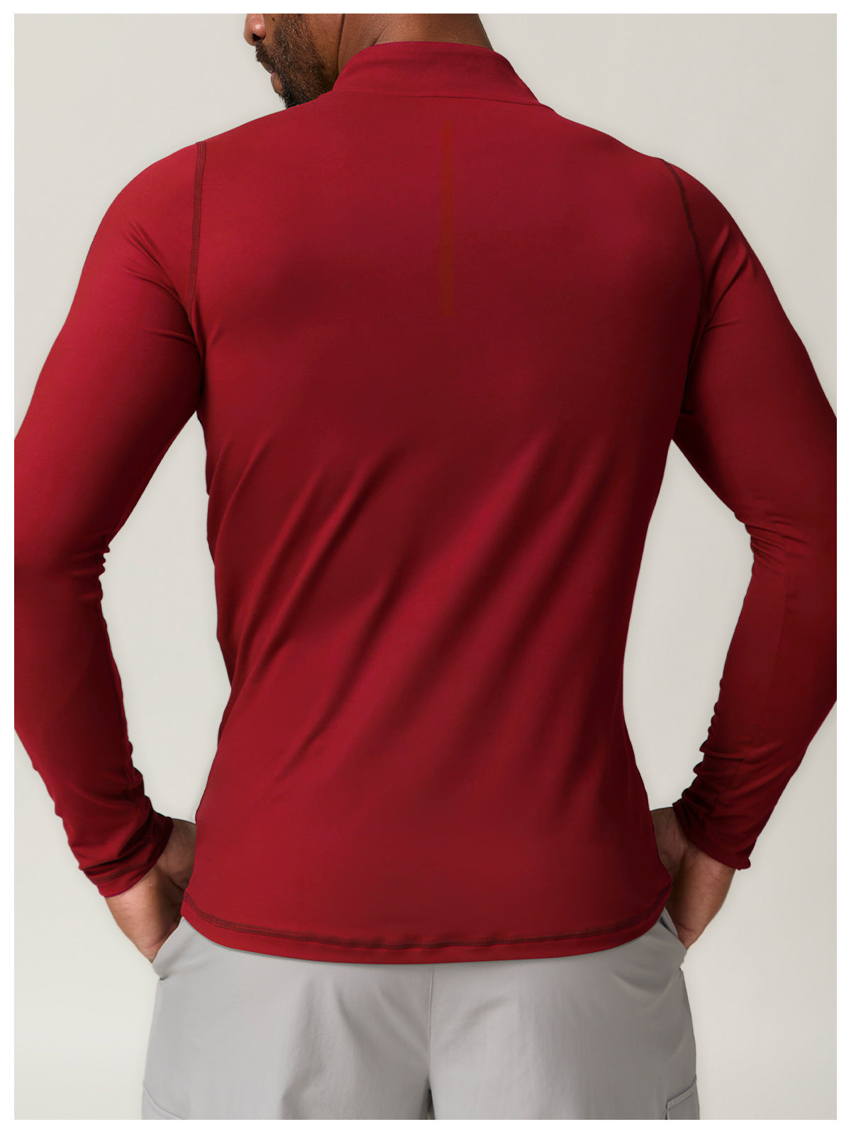 Men's 1/4 Zip Long Sleeve Quick Dry Performance Shirt-thumbmail-36