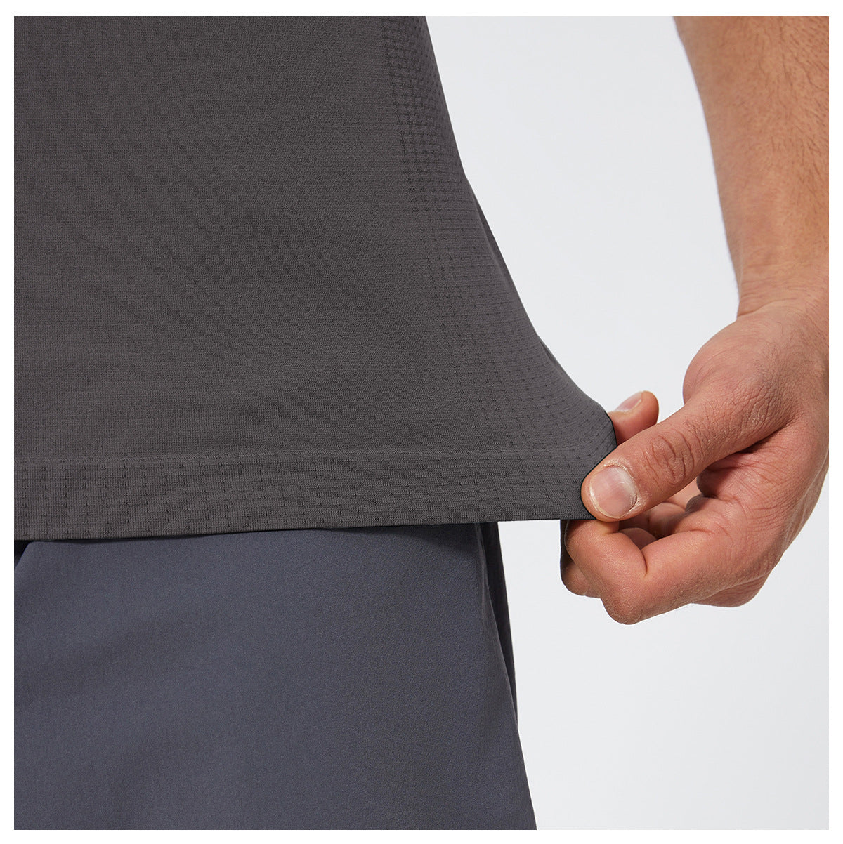 Men's Seamless Short Sleeve Muscle Fit Workout T-Shirt-thumbmail-37