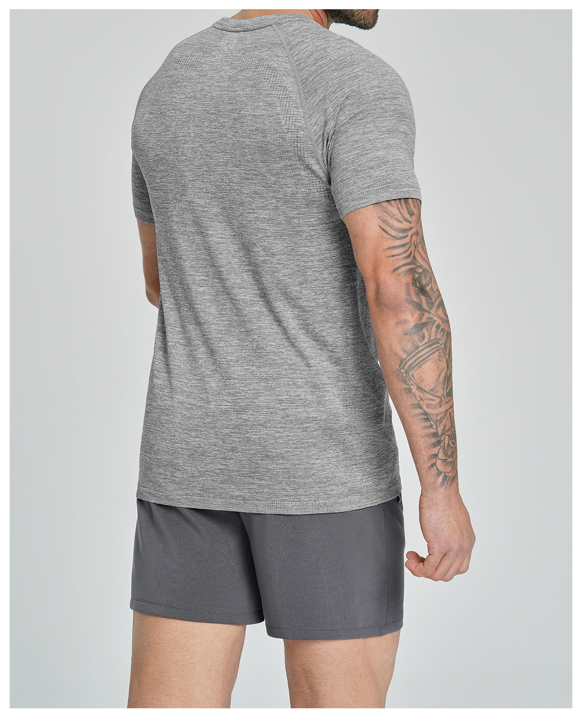 Men's Seamless Quick Dry Short Sleeve Training Shirt-thumbmail-38