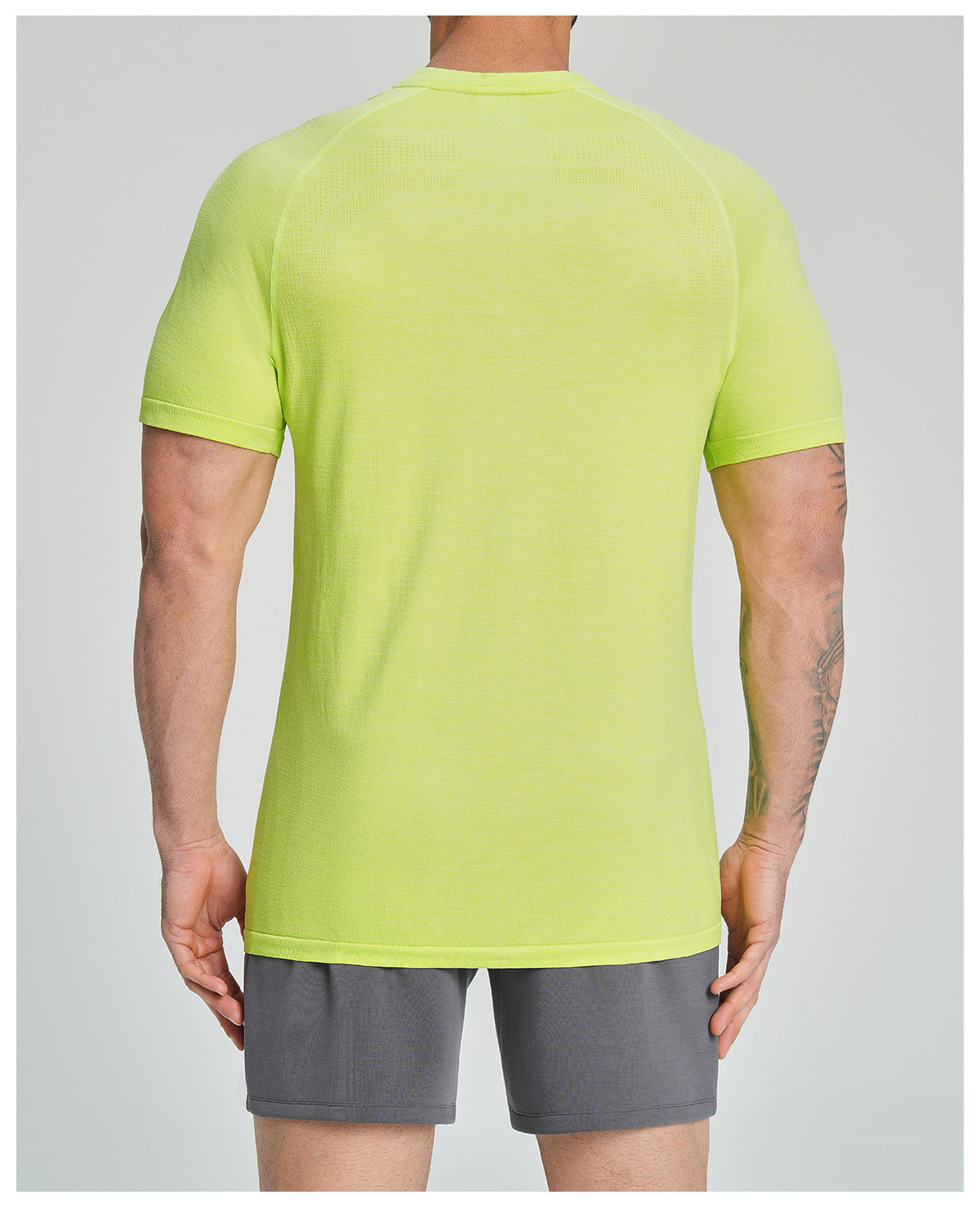 Men's Seamless Quick Dry Short Sleeve Training Shirt-thumbmail-42