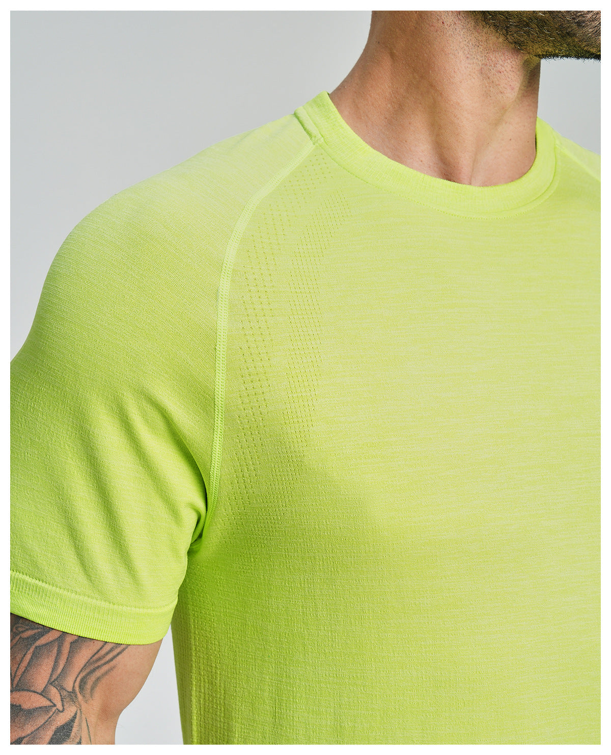 Men's Seamless Quick Dry Short Sleeve Training Shirt-thumbmail-43