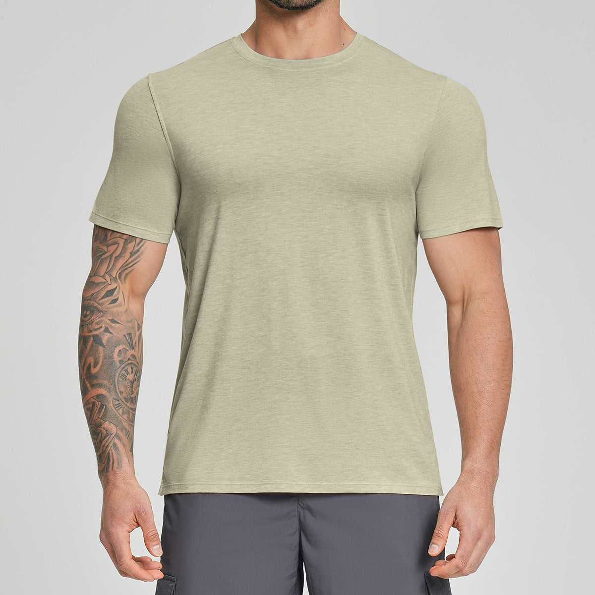Men's Merino Wool Blend Short Sleeve Athletic T-Shirt-thumbmail-13