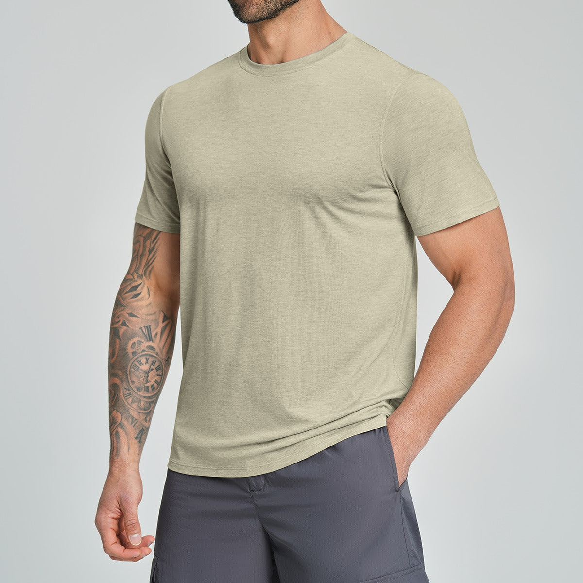 Men's Merino Wool Blend Short Sleeve Athletic T-Shirt-thumbmail-10