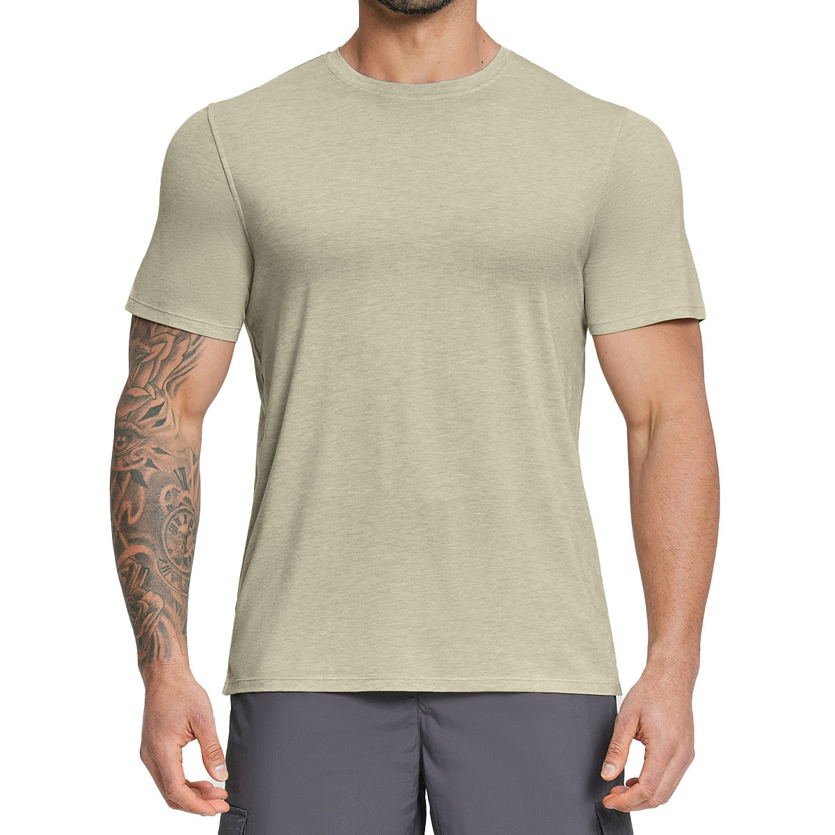 Men's Merino Wool Blend Short Sleeve Athletic T-Shirt-thumbmail-7