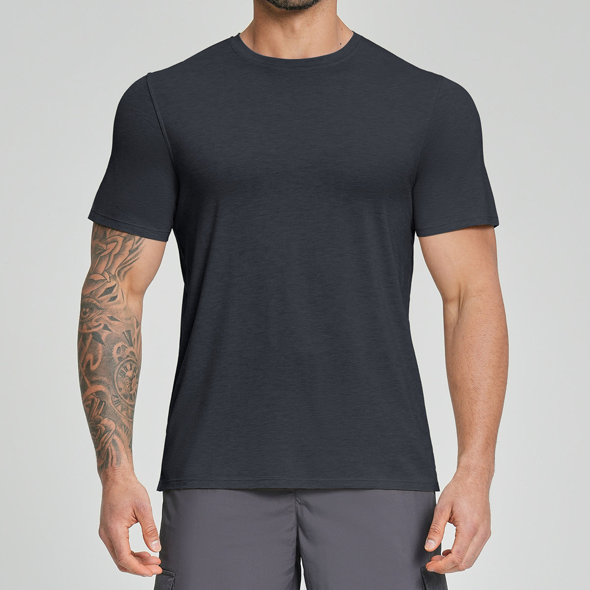 Men's Merino Wool Blend Short Sleeve Athletic T-Shirt-thumbmail-17