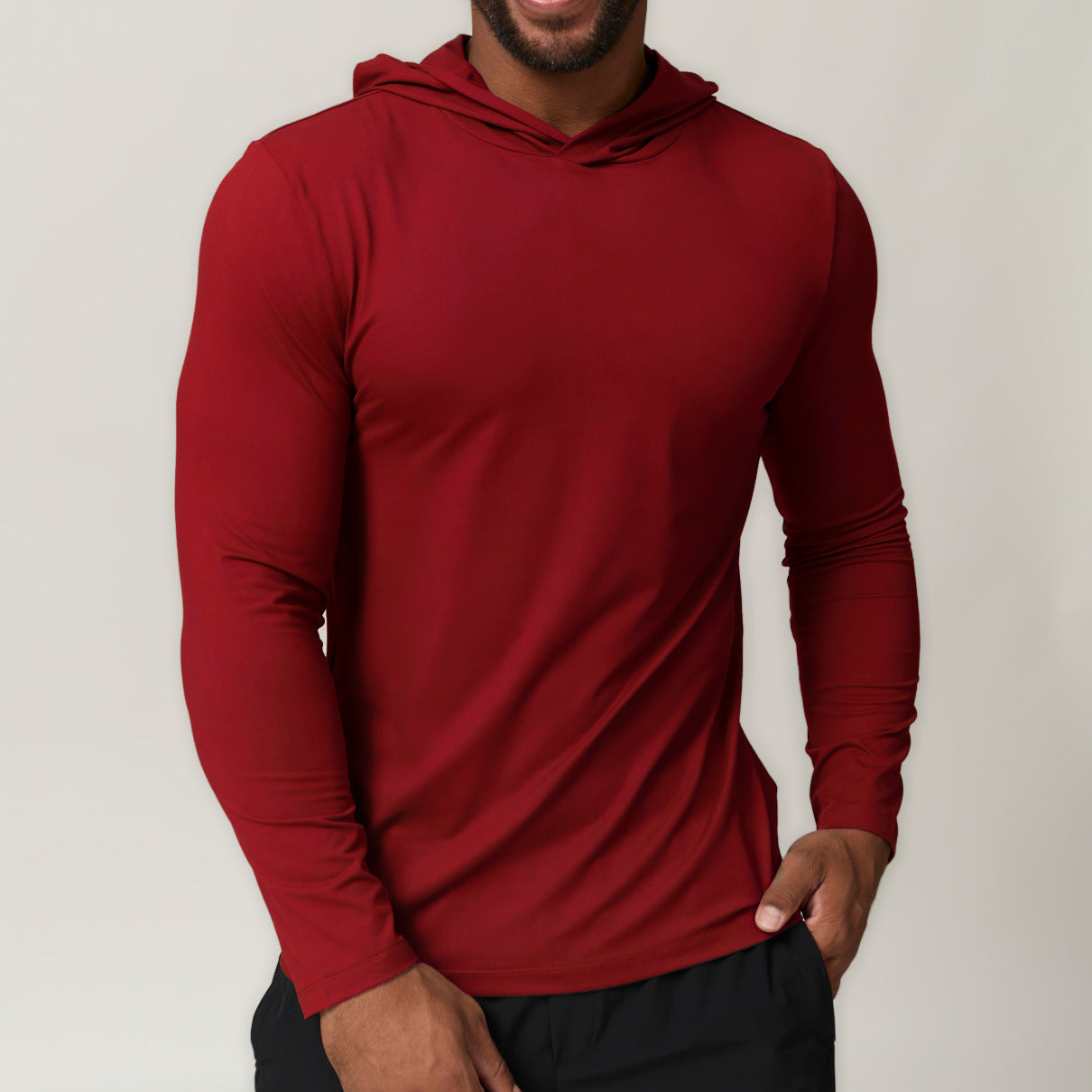 Men's Long Sleeve Quick Dry Performance Hoodie Top-thumbmail-7
