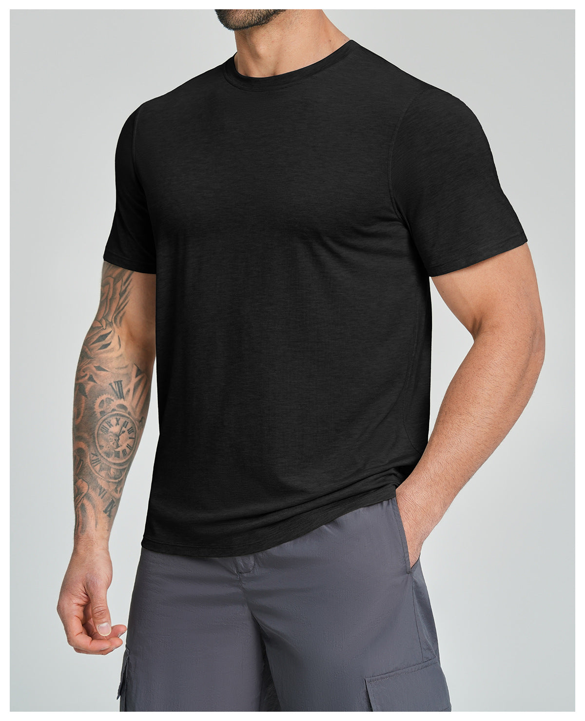 Men's Merino Wool Blend Short Sleeve Athletic T-Shirt-thumbmail-19