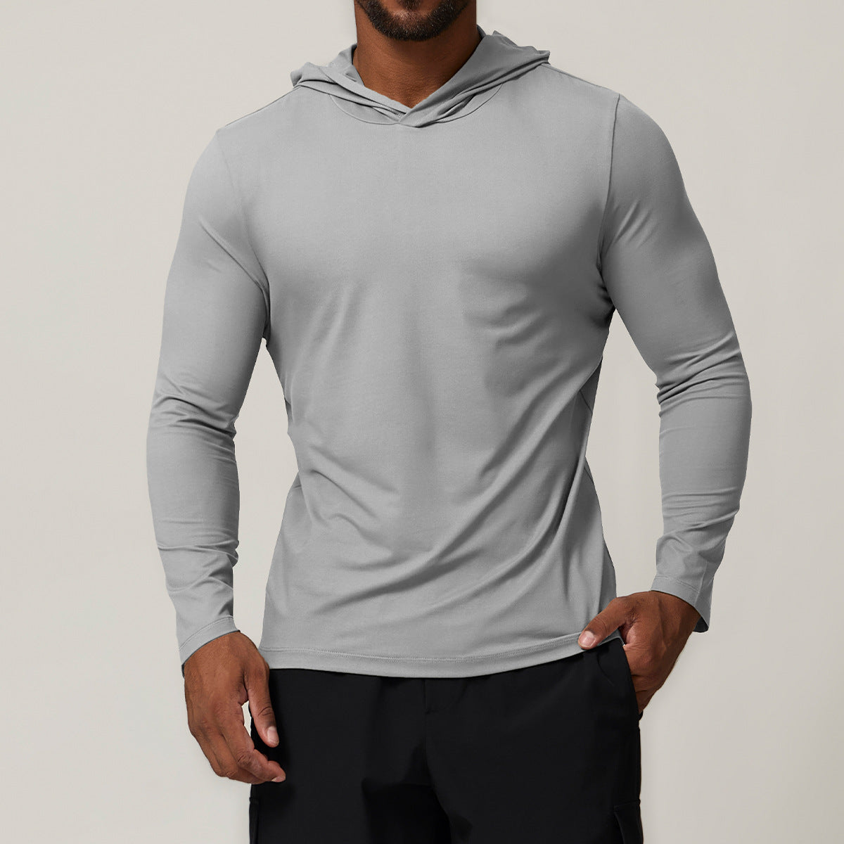 Men's Long Sleeve Quick Dry Performance Hoodie Top-thumbmail-2