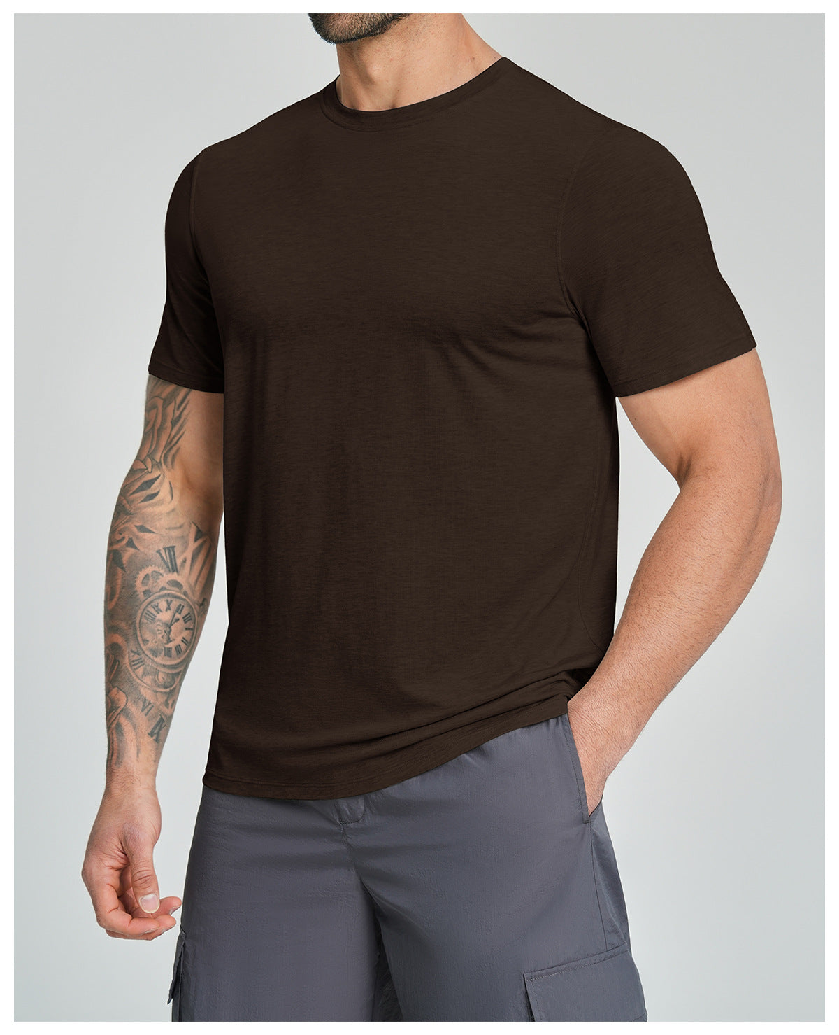 Men's Merino Wool Blend Short Sleeve Athletic T-Shirt-thumbmail-24