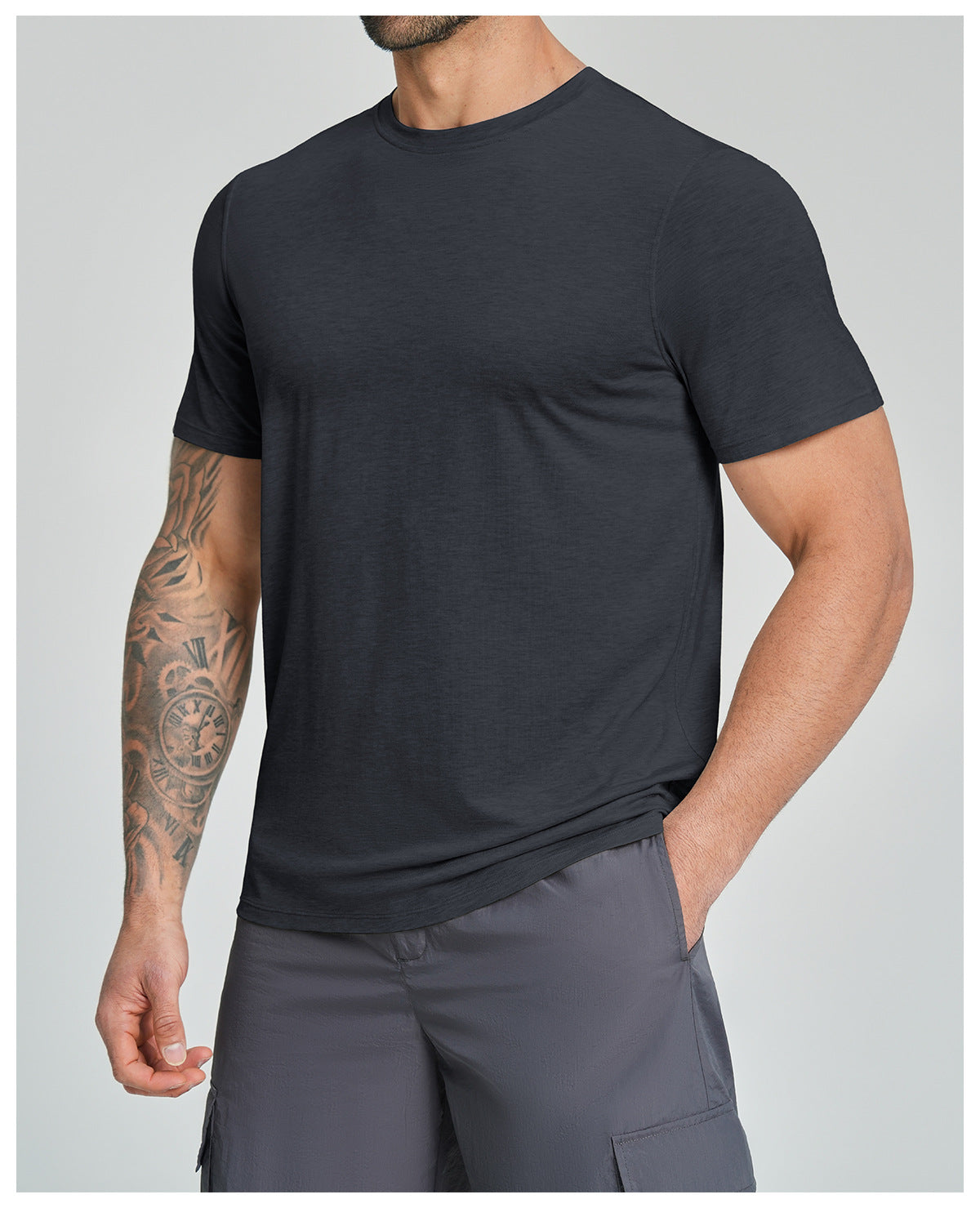 Men's Merino Wool Blend Short Sleeve Athletic T-Shirt-thumbmail-29