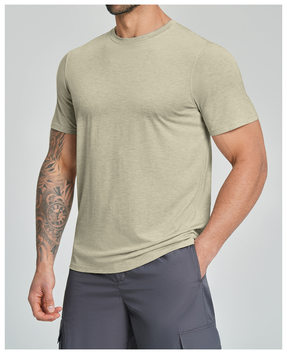 Men's Merino Wool Blend Short Sleeve Athletic T-Shirt-thumbmail-34