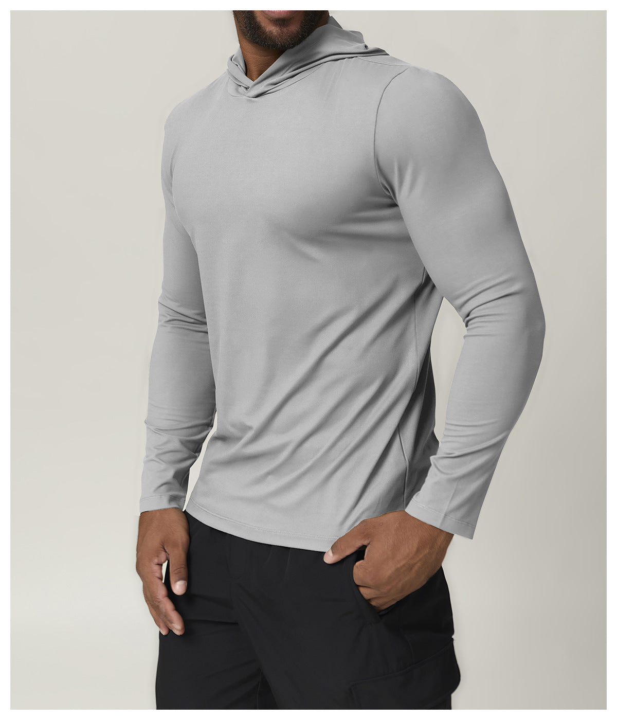 Men's Long Sleeve Quick Dry Performance Hoodie Top-thumbmail-5