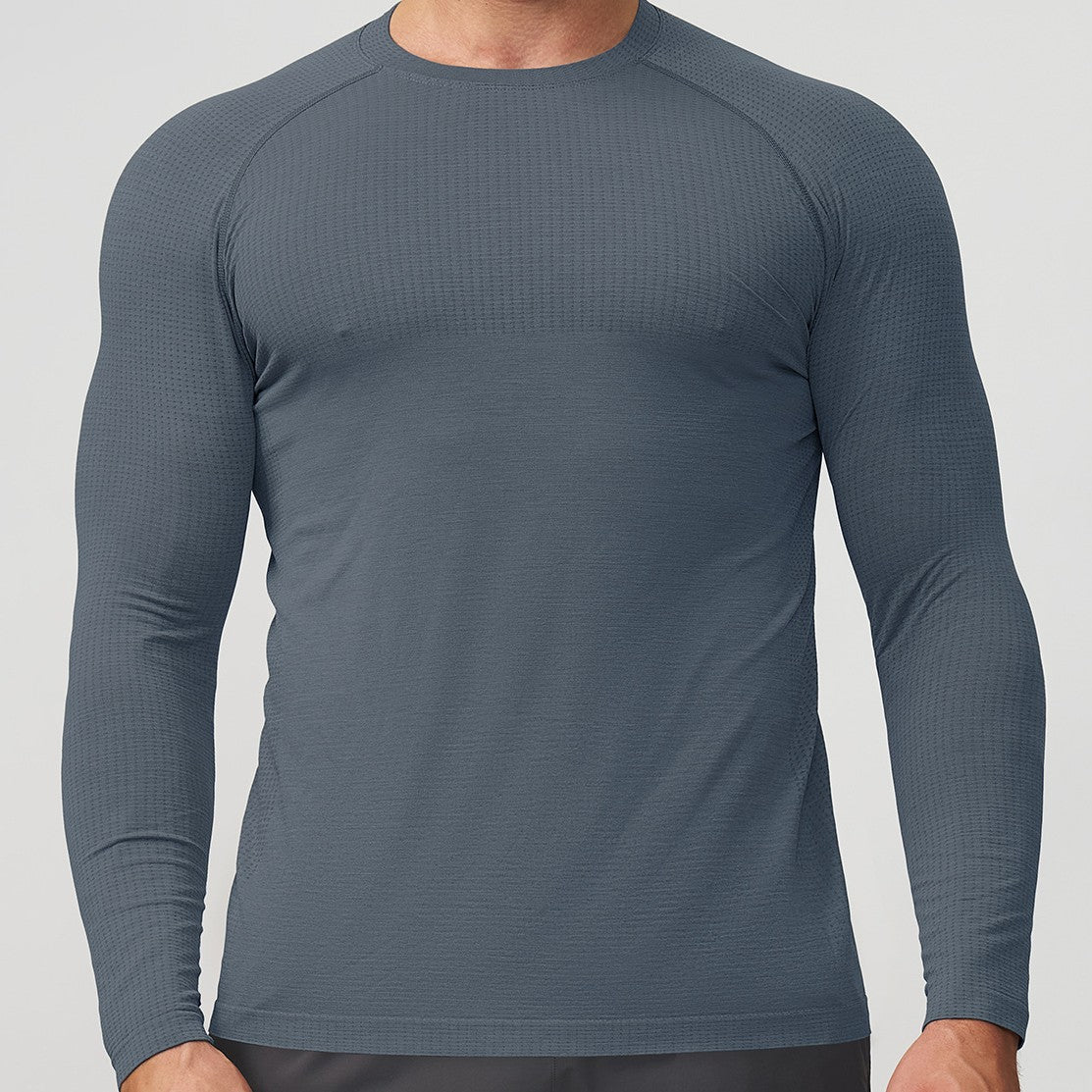 Men's Seamless Quick Dry Long Sleeve Training Shirt-thumbmail-8