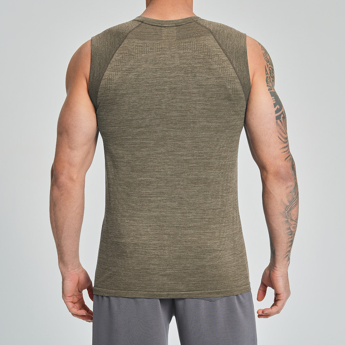 Men's Seamless Sleeveless Quick Dry Workout Tank-thumbmail-4
