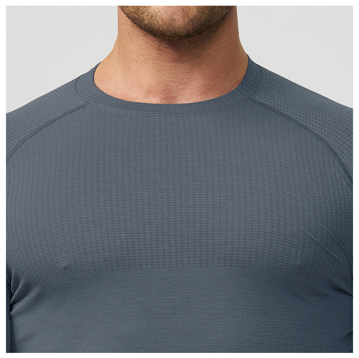 Men's Seamless Quick Dry Long Sleeve Training Shirt-thumbmail-10