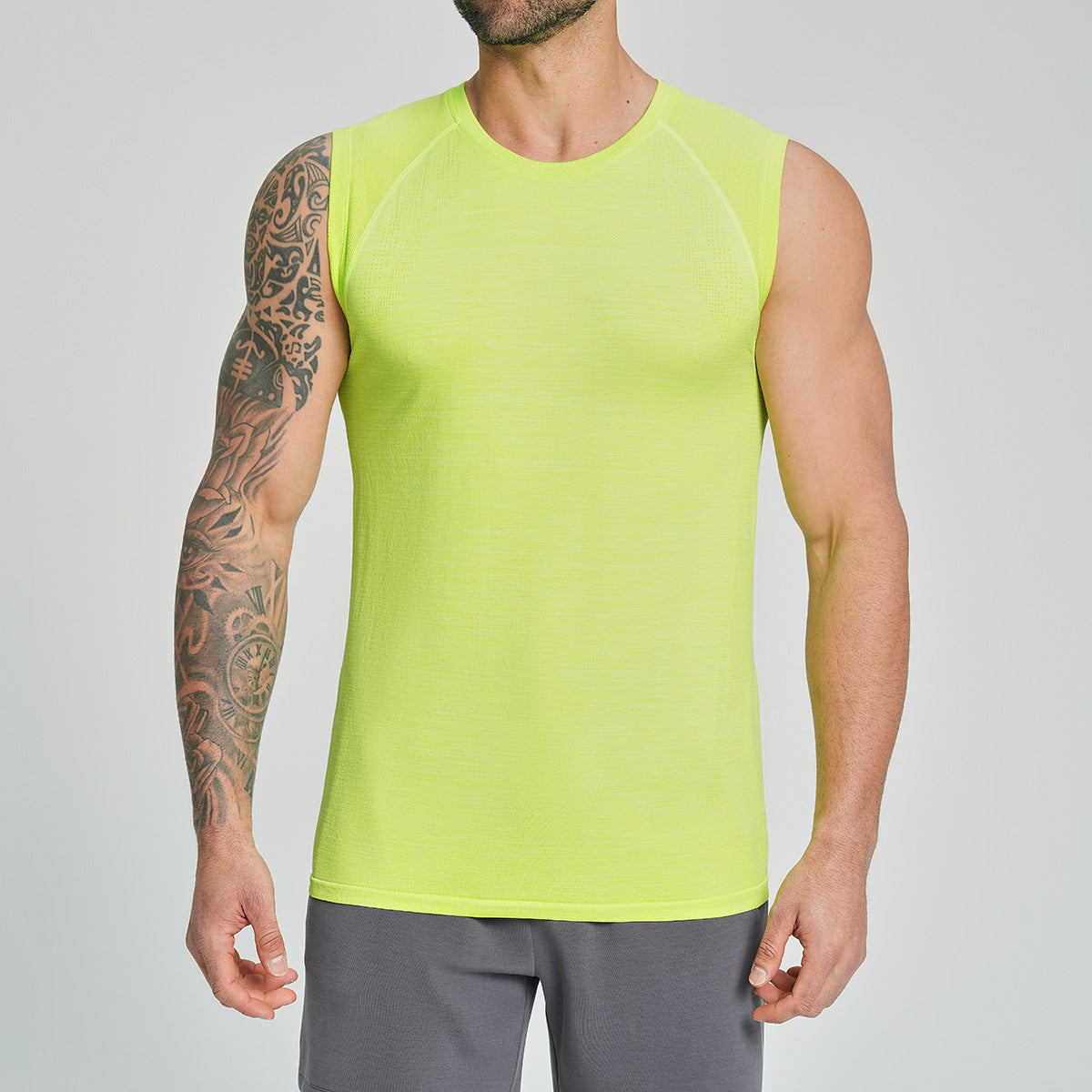 Men's Seamless Sleeveless Quick Dry Workout Tank-thumbmail-8