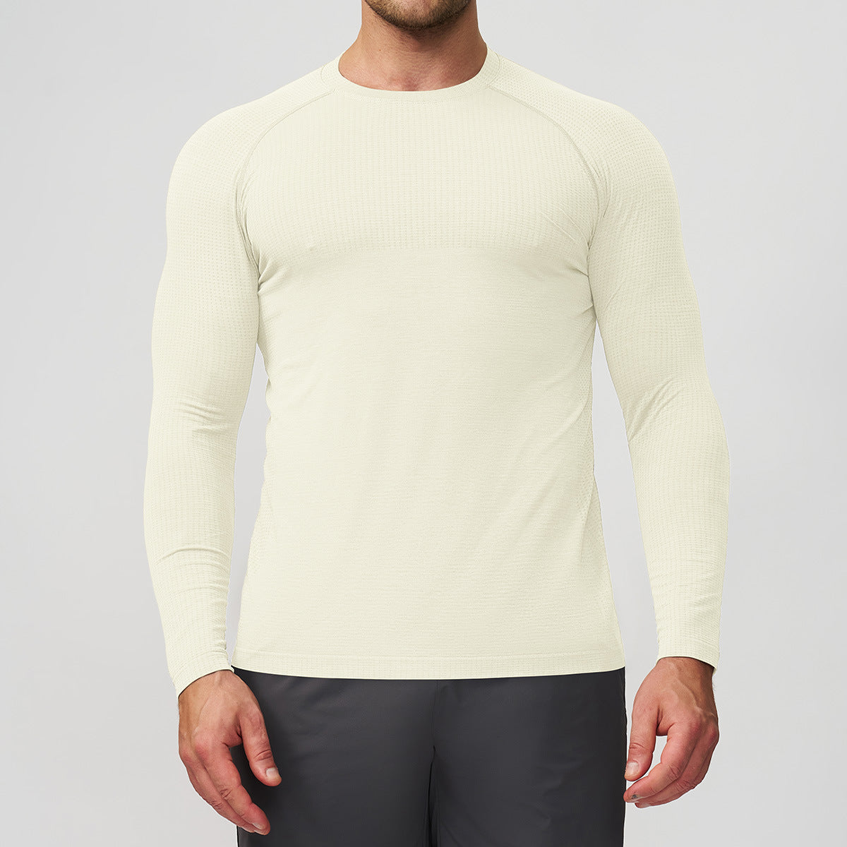 Men's Seamless Quick Dry Long Sleeve Training Shirt-thumbmail-14
