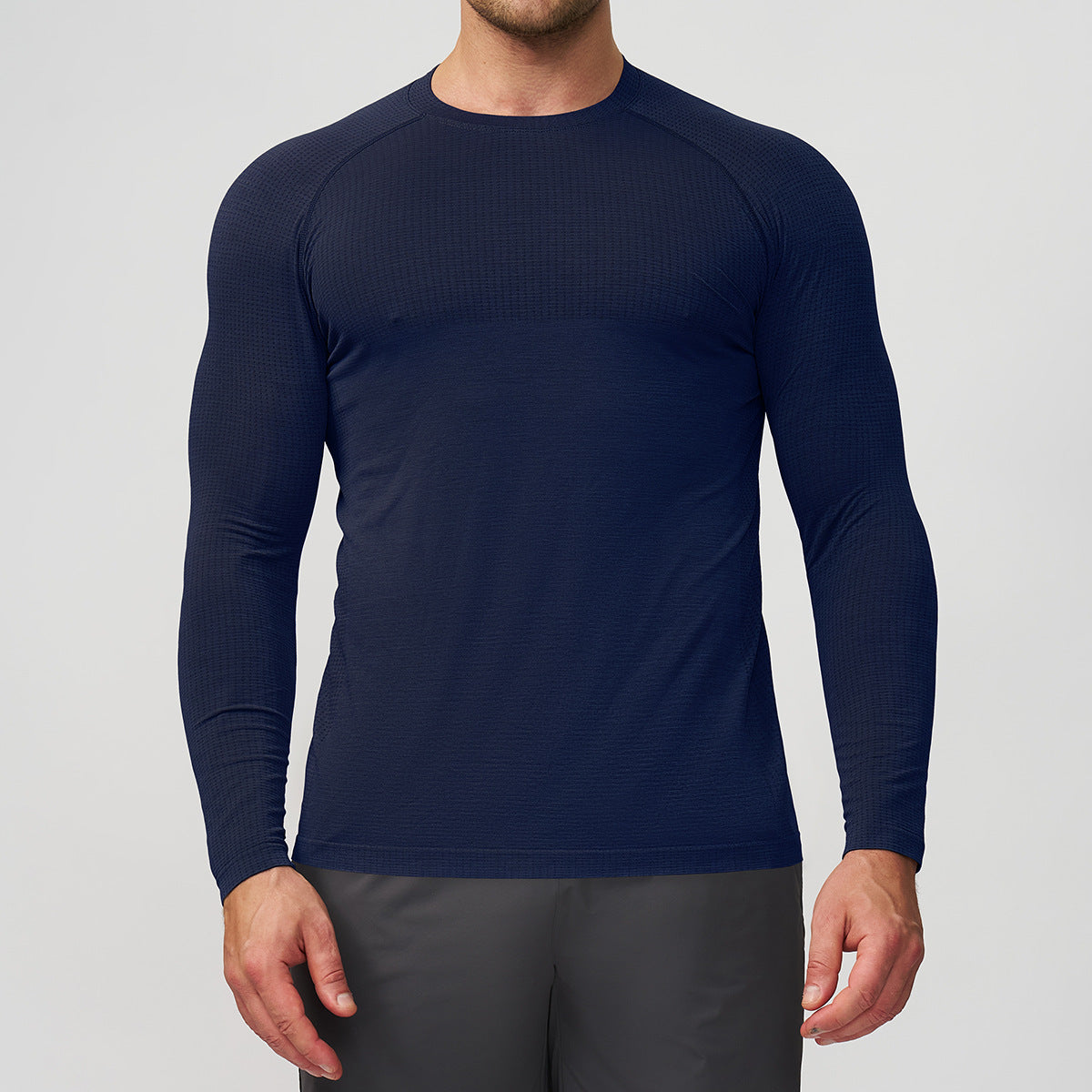 Men's Seamless Quick Dry Long Sleeve Training Shirt-thumbmail-15