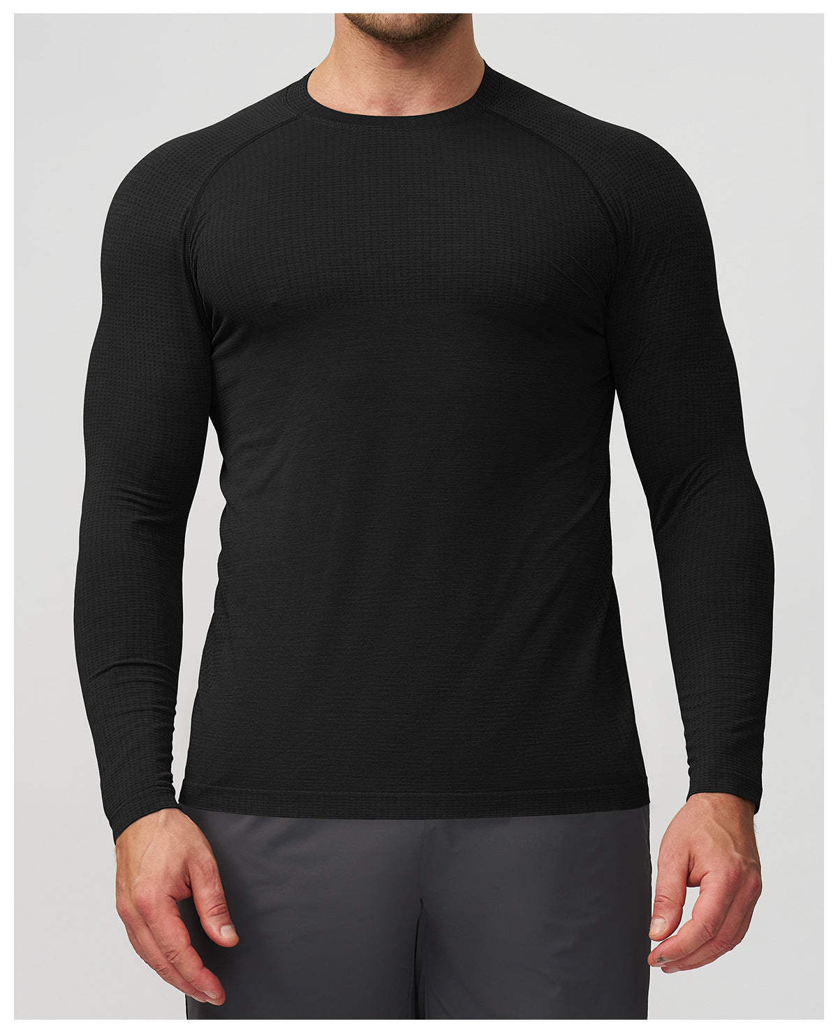 Men's Seamless Quick Dry Long Sleeve Training Shirt-thumbmail-18