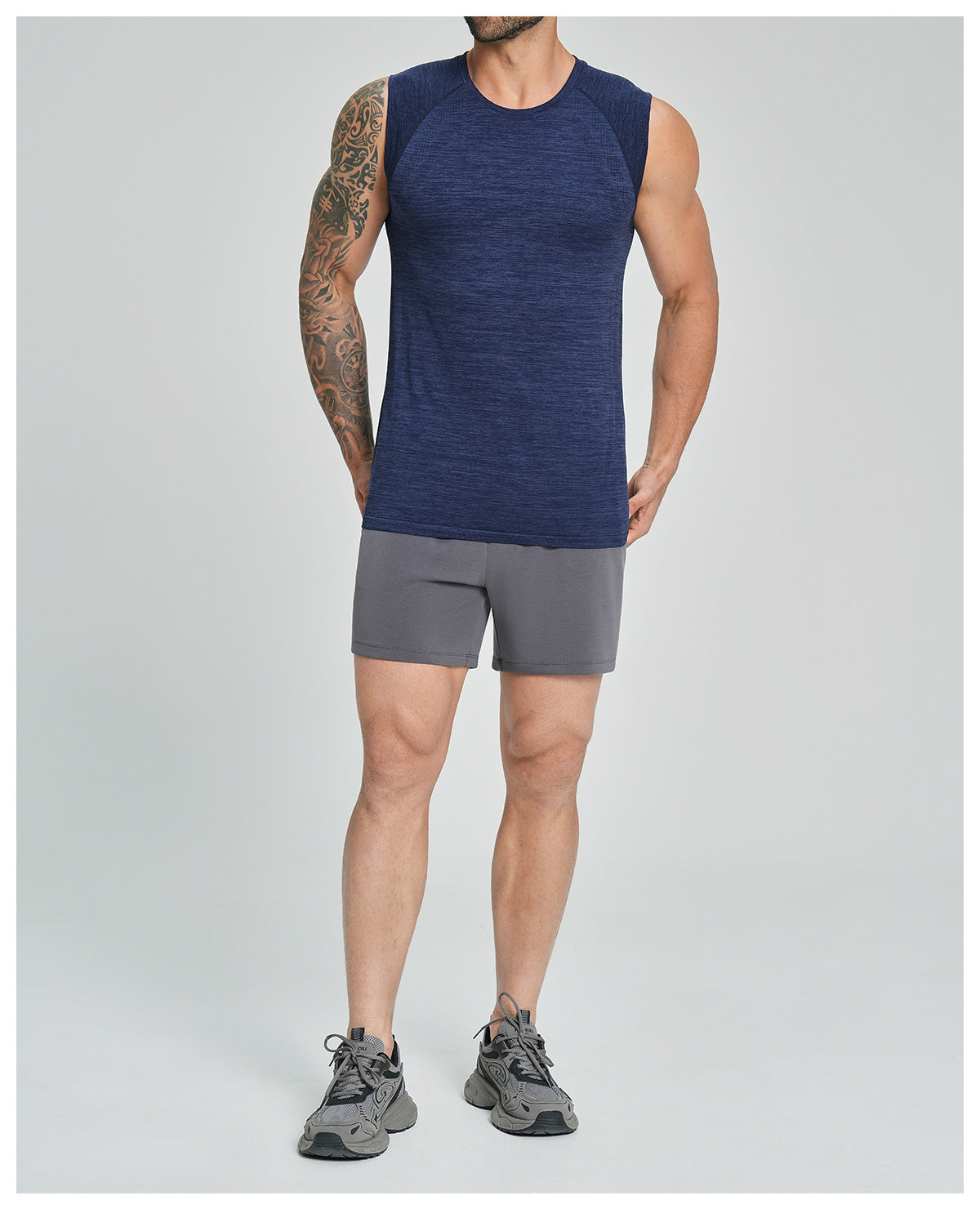 Men's Seamless Sleeveless Quick Dry Workout Tank-thumbmail-19