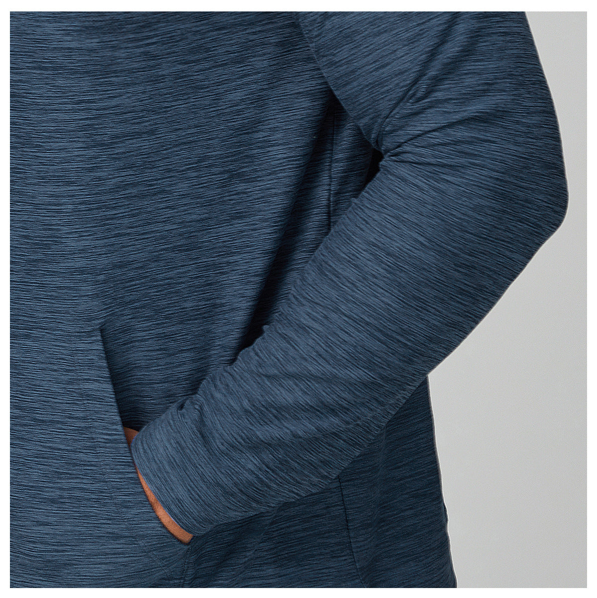 Men's Quarter Zip Hooded Long Sleeve Performance Shirt-thumbmail-21