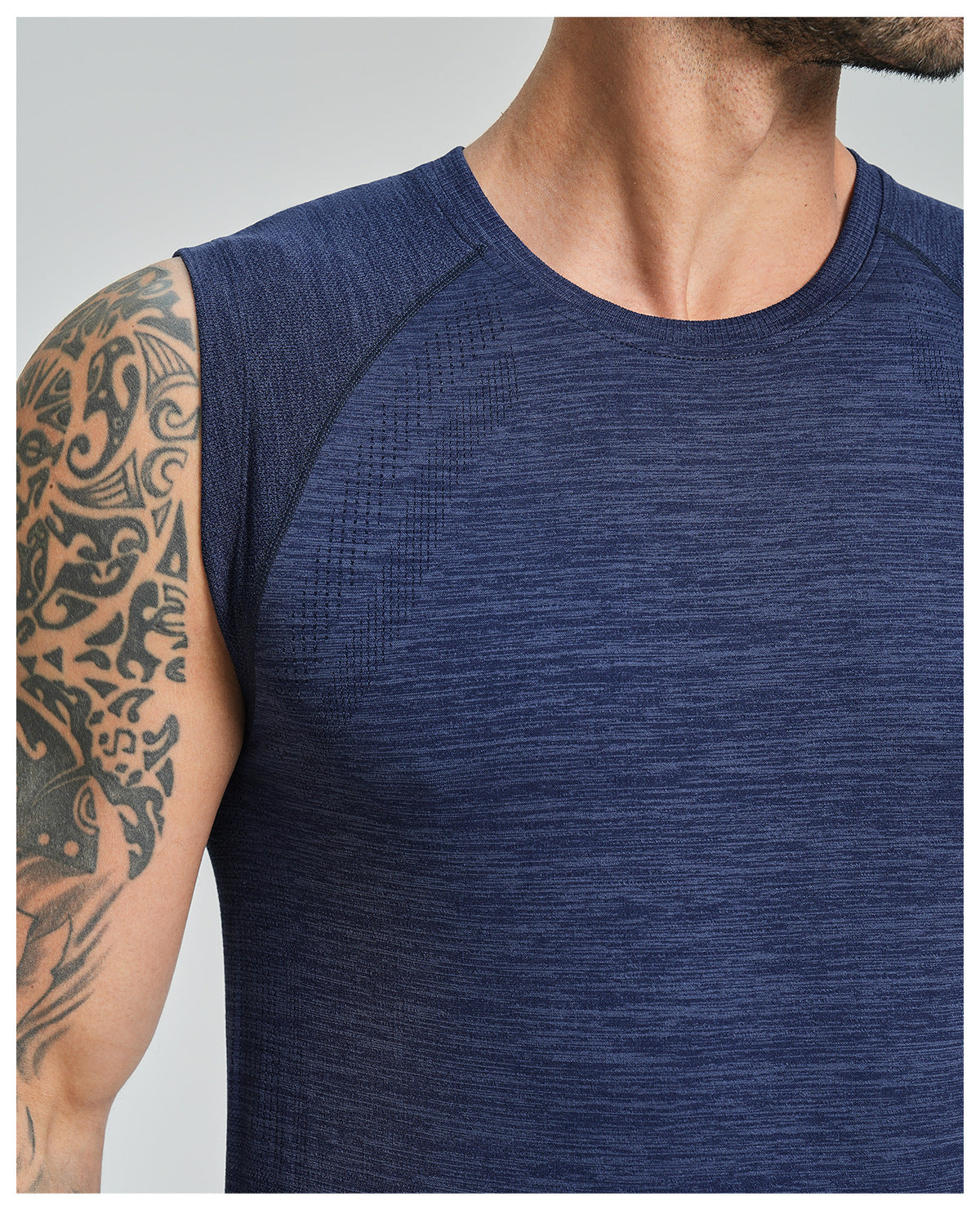 Men's Seamless Sleeveless Quick Dry Workout Tank-thumbmail-23