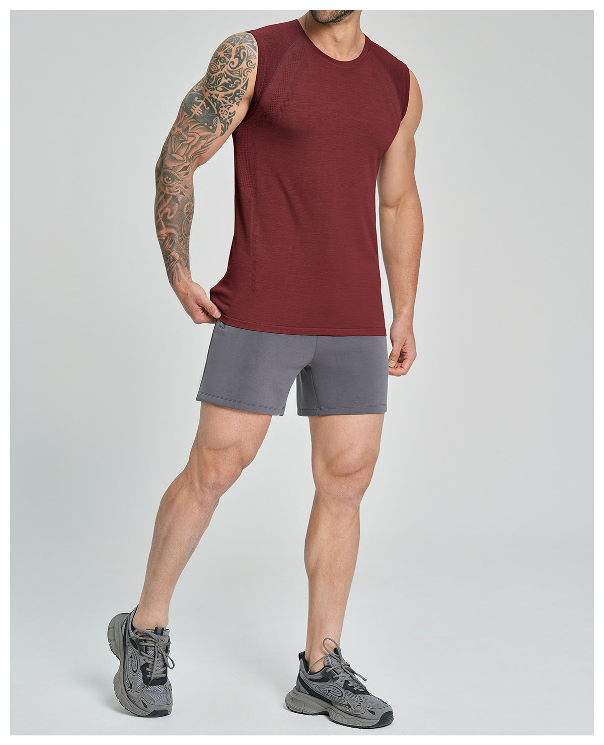 Men's Seamless Sleeveless Quick Dry Workout Tank-thumbmail-24