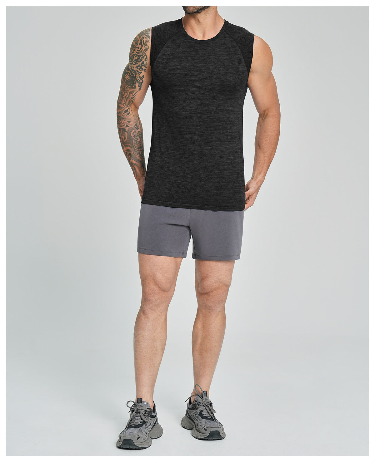 Men's Seamless Sleeveless Quick Dry Workout Tank-thumbmail-28