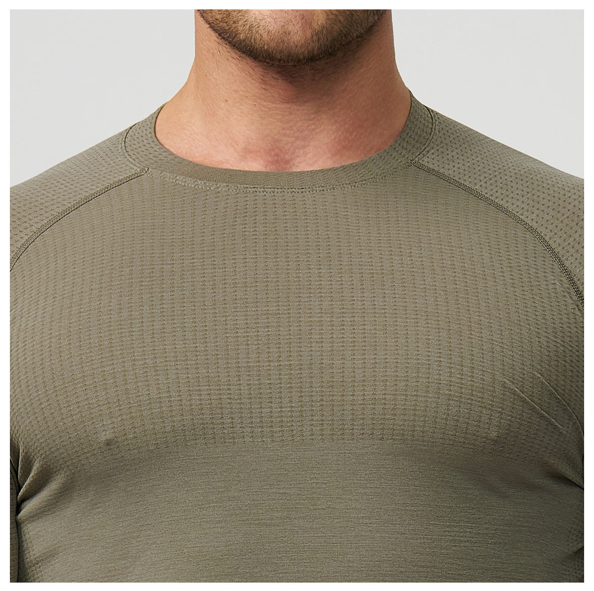 Men's Seamless Quick Dry Long Sleeve Training Shirt-thumbmail-2