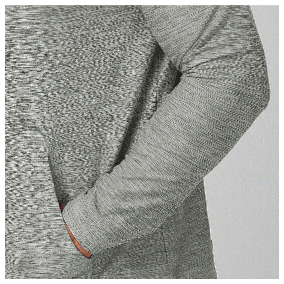 Men's Quarter Zip Hooded Long Sleeve Performance Shirt-thumbmail-28
